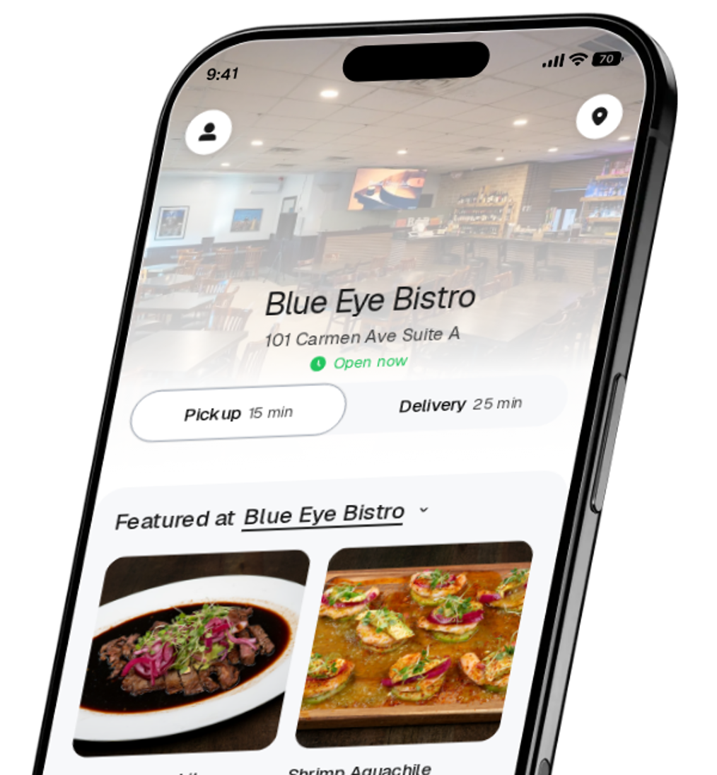 Blue Eye Bistro app preview