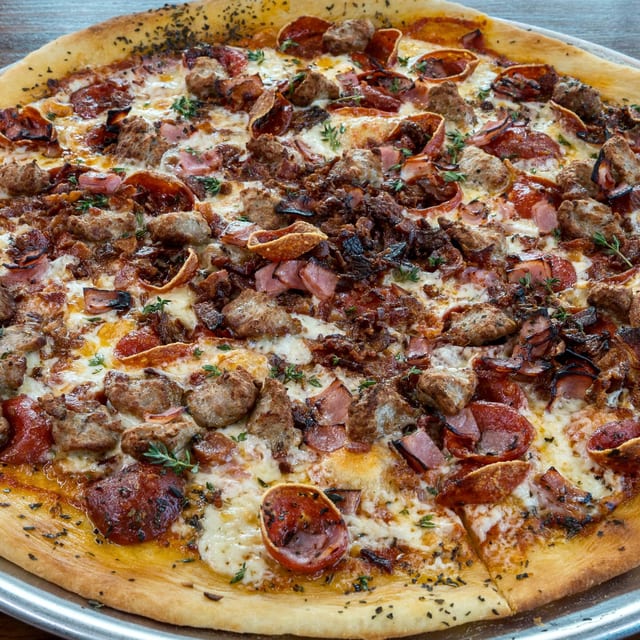 Meatatarian Pizza.