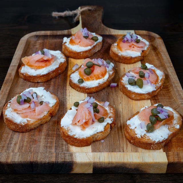Salmon Crostini.