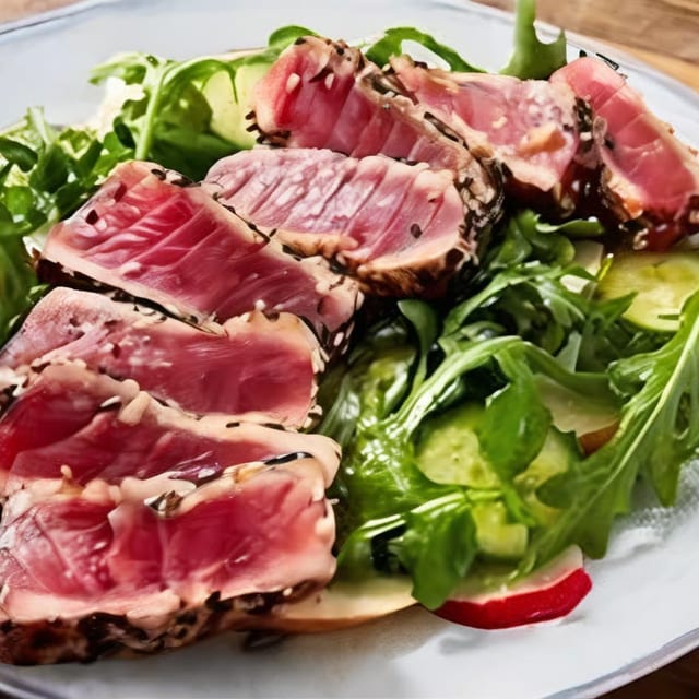 Ahi Tuna Steak Salad.