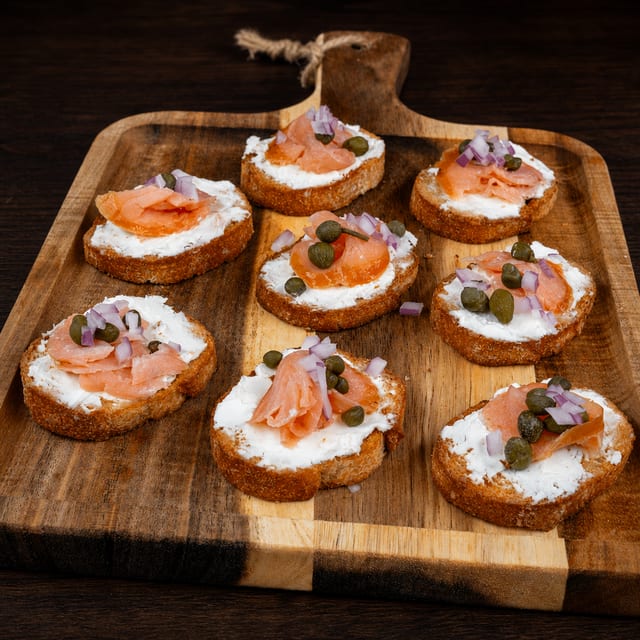 Salmon Crostini.
