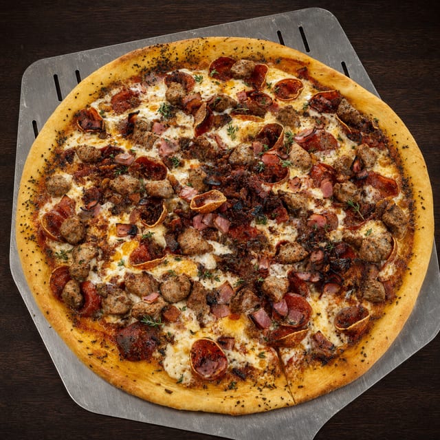 Meatatarian Pizza.