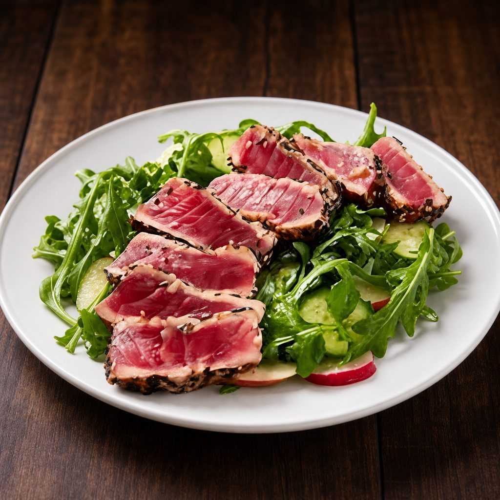 Ahi Tuna Steak Salad.