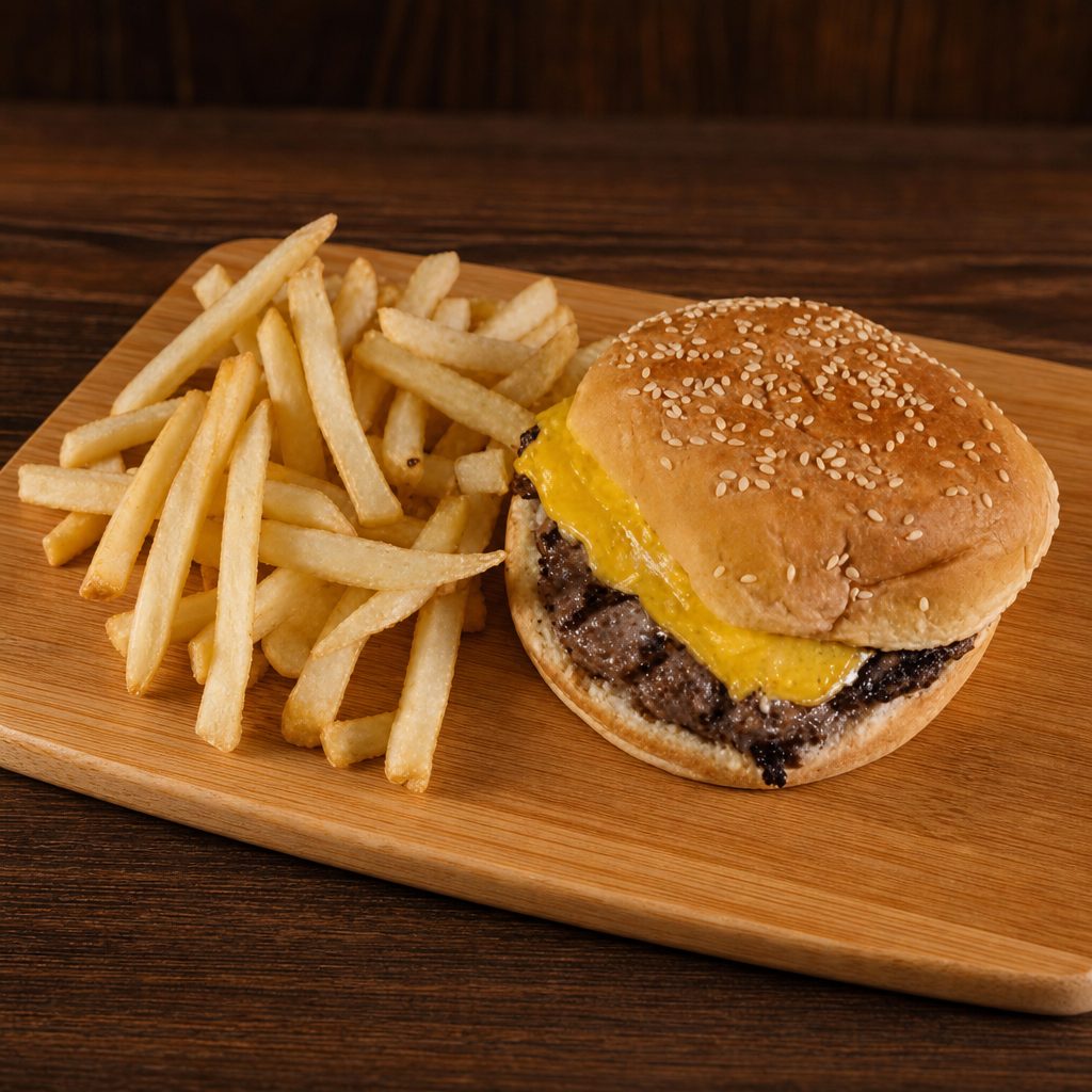 Cheeseburger with Fries.