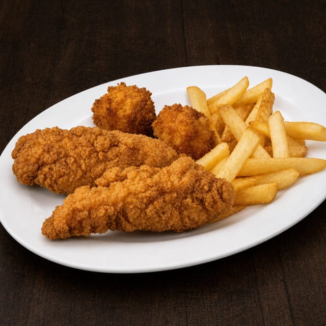 Chicken Tenders with Fries.