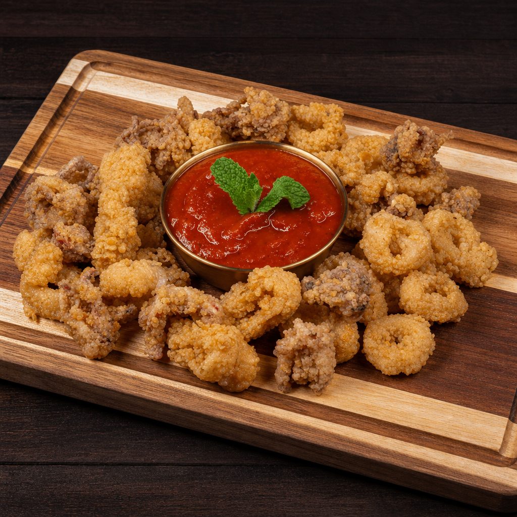 Crisp Calamari Fritti.