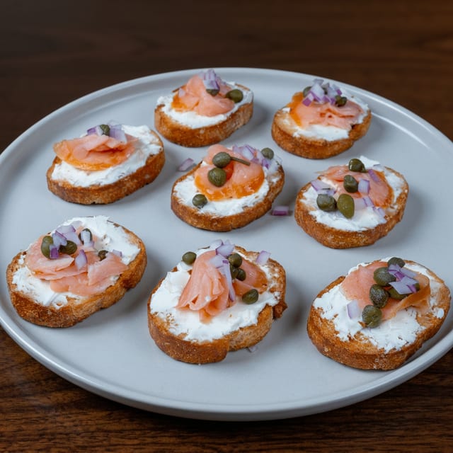 Salmon Crostini.