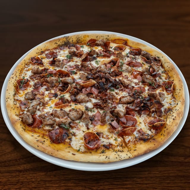 Meatatarian Pizza.