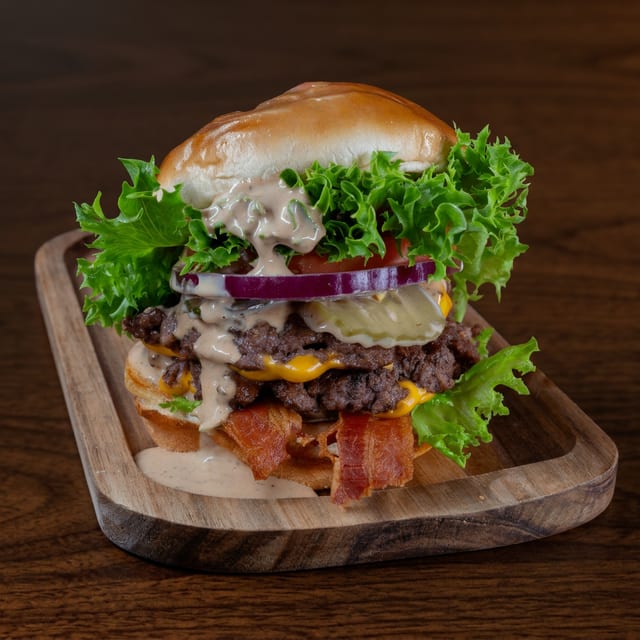 Blue Eye Smashed Burger.