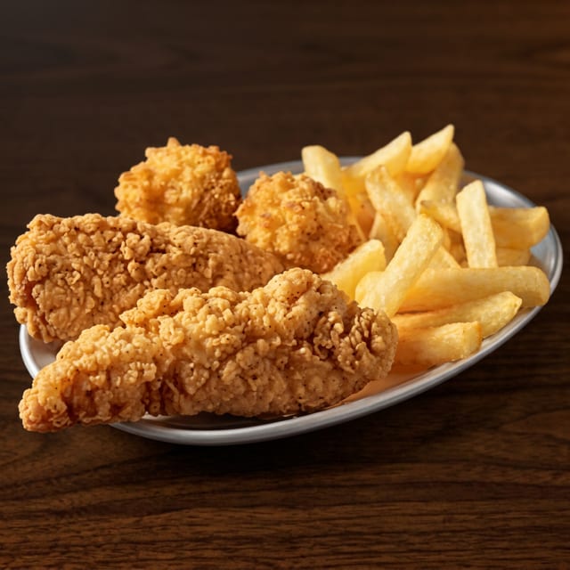 Chicken Tenders with Fries.